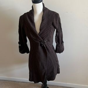 Dots Brown Sweater Weather Cardigan